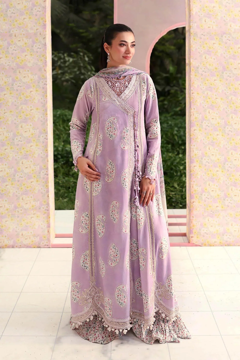 03-Piece Printed Lawn Suit With Chiffon Dupatta | Ready To Wear