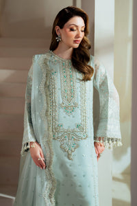 Ice Blue Heavy Embroidered Chiffon Suit with Adda Work |Ready to Wear