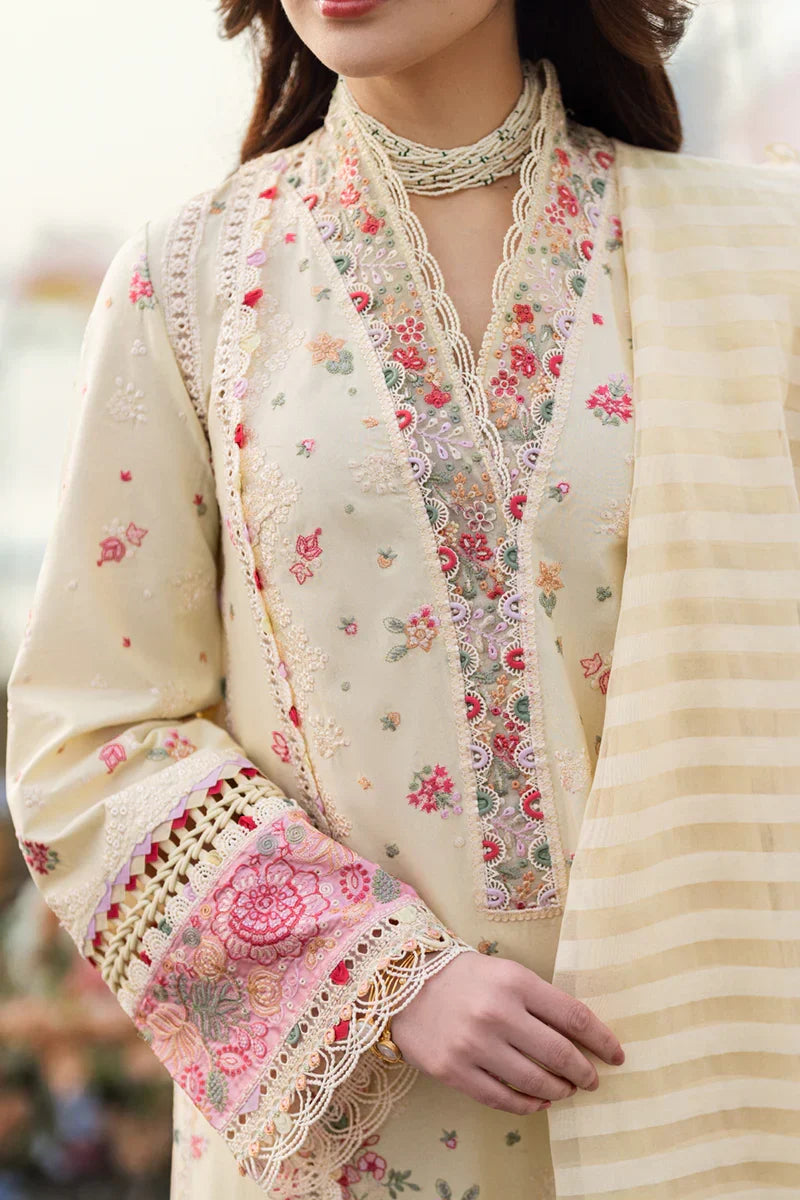 03-Piece Lawn Suit With Embroidery | Ready To Wear