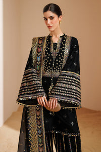 03-Piece Embroidered Velvet Formal Suit Ready To Wear
