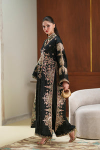 Black Charmoush Silk Embroidered Suit | Ready to Wear