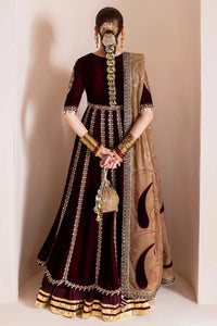 Royal Embroidered Kalidar Velvet and Raw Silk Bridal Lehenga Suit | RTW