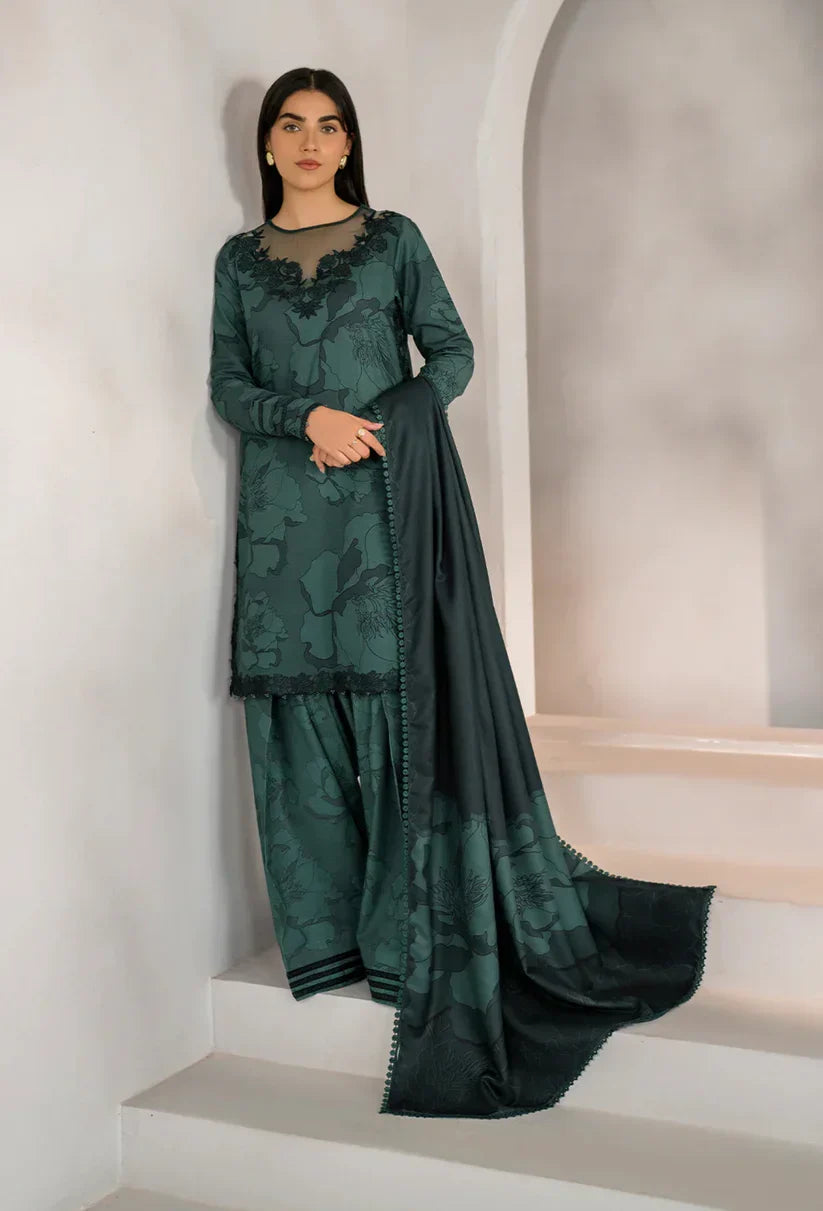 03-Piece Printed Lawn Suit With Embroidery | Ready To Wear