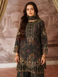 03-Piece Printed Lawn Suit With Heavy Embroidery - Ready To Wear