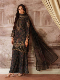 03-Piece Printed Lawn Suit With Heavy Embroidery - Ready To Wear