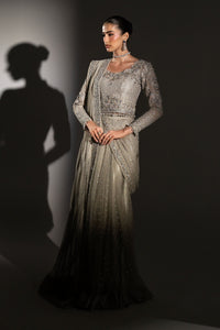 Selene Luminous Grey Sequined Chiffon Designer Saree | RTW