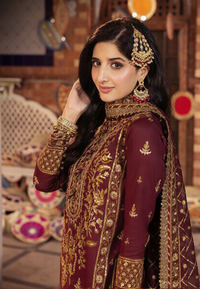 03-Piece Chiffon Suit With Heavy Embroidery | Ready To Wear