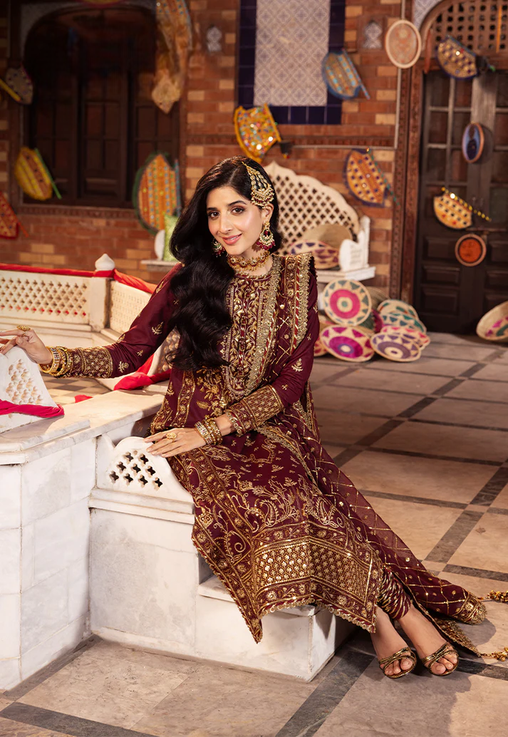 03-Piece Chiffon Suit With Heavy Embroidery | Ready To Wear
