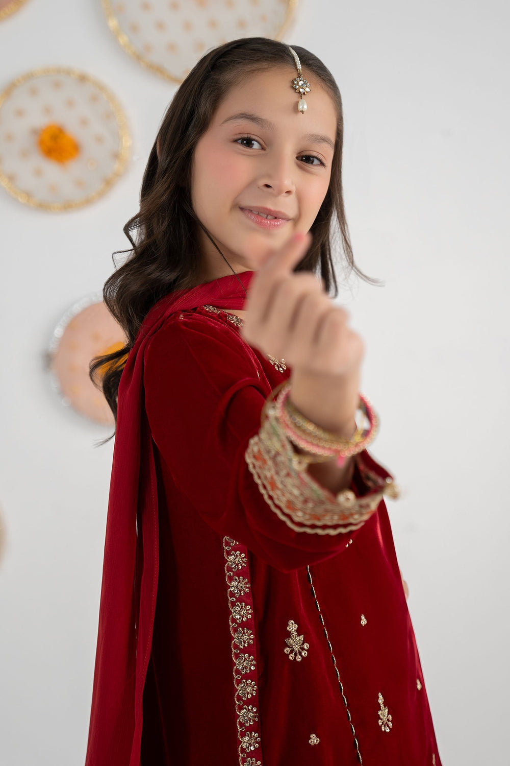 03 Piece Embroidered Chiffon Suit - Ready  To  Wear