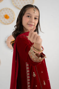 03 Piece Embroidered Chiffon Suit - Ready  To  Wear