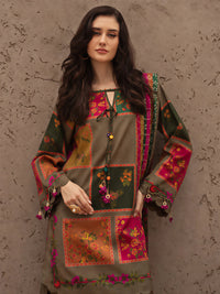 Digital Printed Shamoz Silk Suit with Silk Dupatta | Ready to Wear