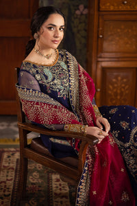 Royal Blue Heavy Embroidered Chiffon Suit with Adda Work |Ready to Wear