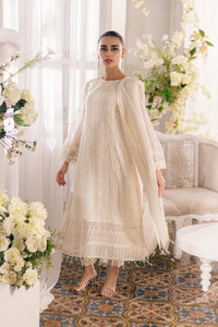 Elegant Off-White Semi Pure Chiffon Embroidered Suit | RTW