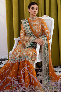 Mustard Embroidered Chiffon and Net Gararah Set | Ready to Wear