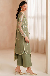 Olive Green Embroidered Chiffon Suit | Ready to Wear
