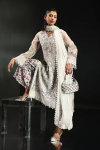 Ethereal Ivory Organza Ready to Wear Sequence Festive Suit