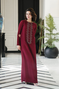 Maroon Silk Suit with Net Dupatta | RTW