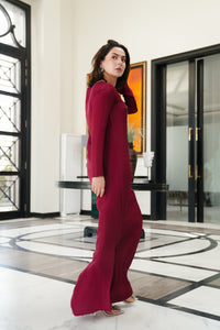 Maroon Silk Suit with Net Dupatta | RTW