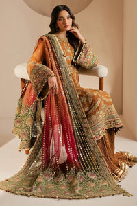 Mustard Embroidered Chiffon Suit | Ready to Wear