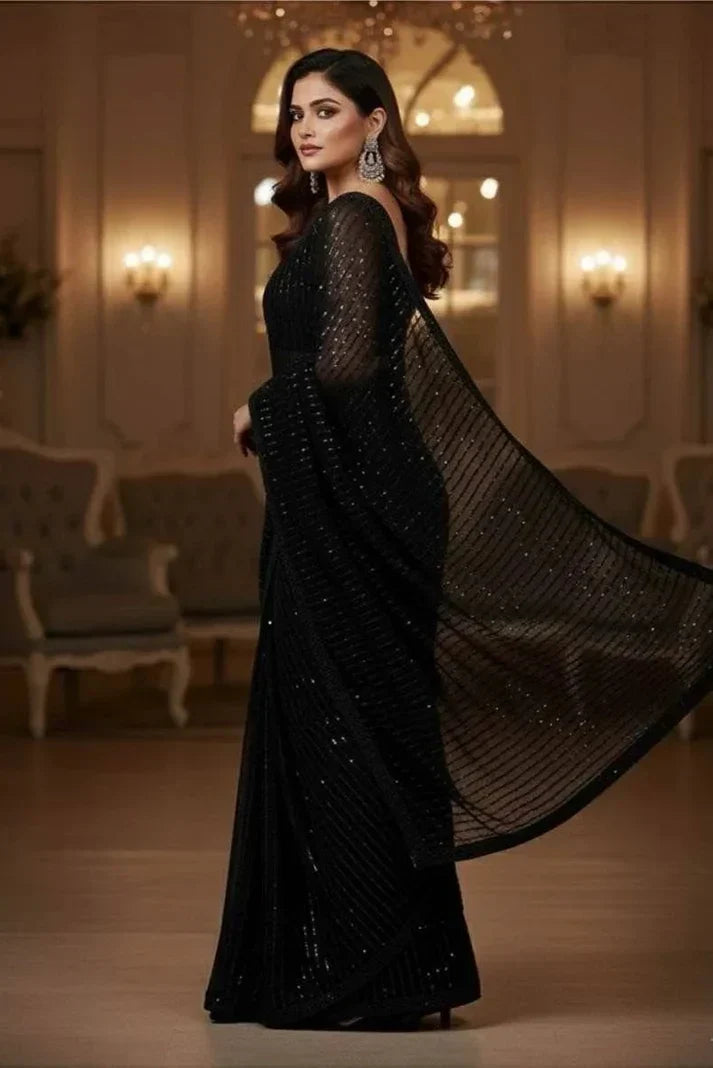 Chiffon Silk Saree - Ready To Wear