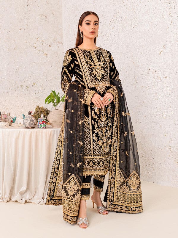 Gulaal Embroidered Velvet 3-Piece Suit | Ready to Wear