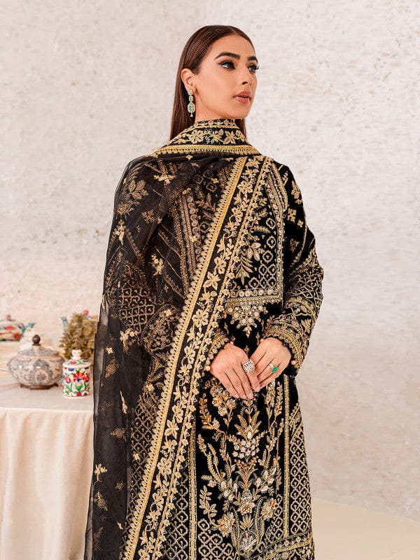 Gulaal Embroidered Velvet 3-Piece Suit | Ready to Wear
