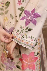 03-Piece Embroidered Lawn Suit With Silk Dupatta | Ready To Wear