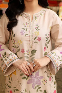 03-Piece Embroidered Lawn Suit With Silk Dupatta | Ready To Wear