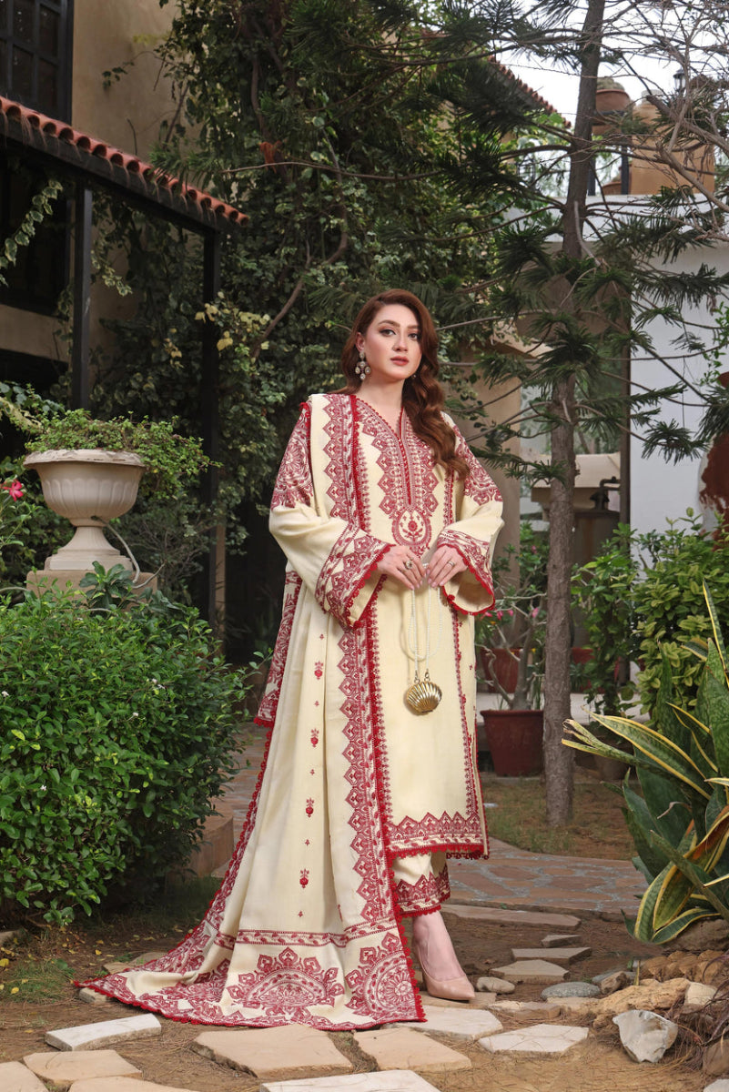 3 Piece Cambric Cotton With Monal Cotton Dupatta | Ready To Wear