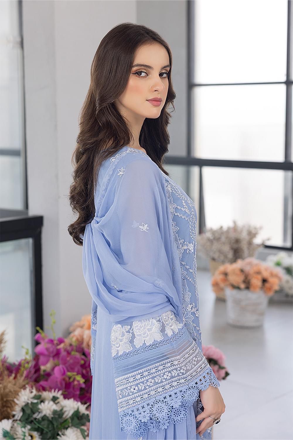 3 Piece- Sequins Embroidered Organza With Organza Dupatta | Ready To Wear