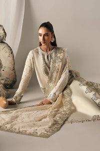 03-Piece Embroidered Lawn Suit With Printed Chiffon Dupatta | Ready To Wear