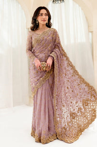 Elegant Embroidered Net Saree with Silk Trouser - Adda & Sequence Work | RTW