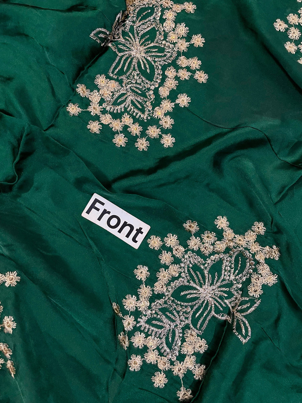 Green Embroidered Shamoz Silk Long Shirt Suit | Ready to Wear