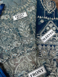 Royal Peacock Blue Ready to Wear Net Bridal Lehenga Suite