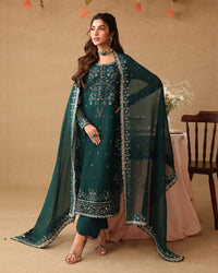 Heavy Embroidered Chiffon Festive Suit with Pearl Work | RTW