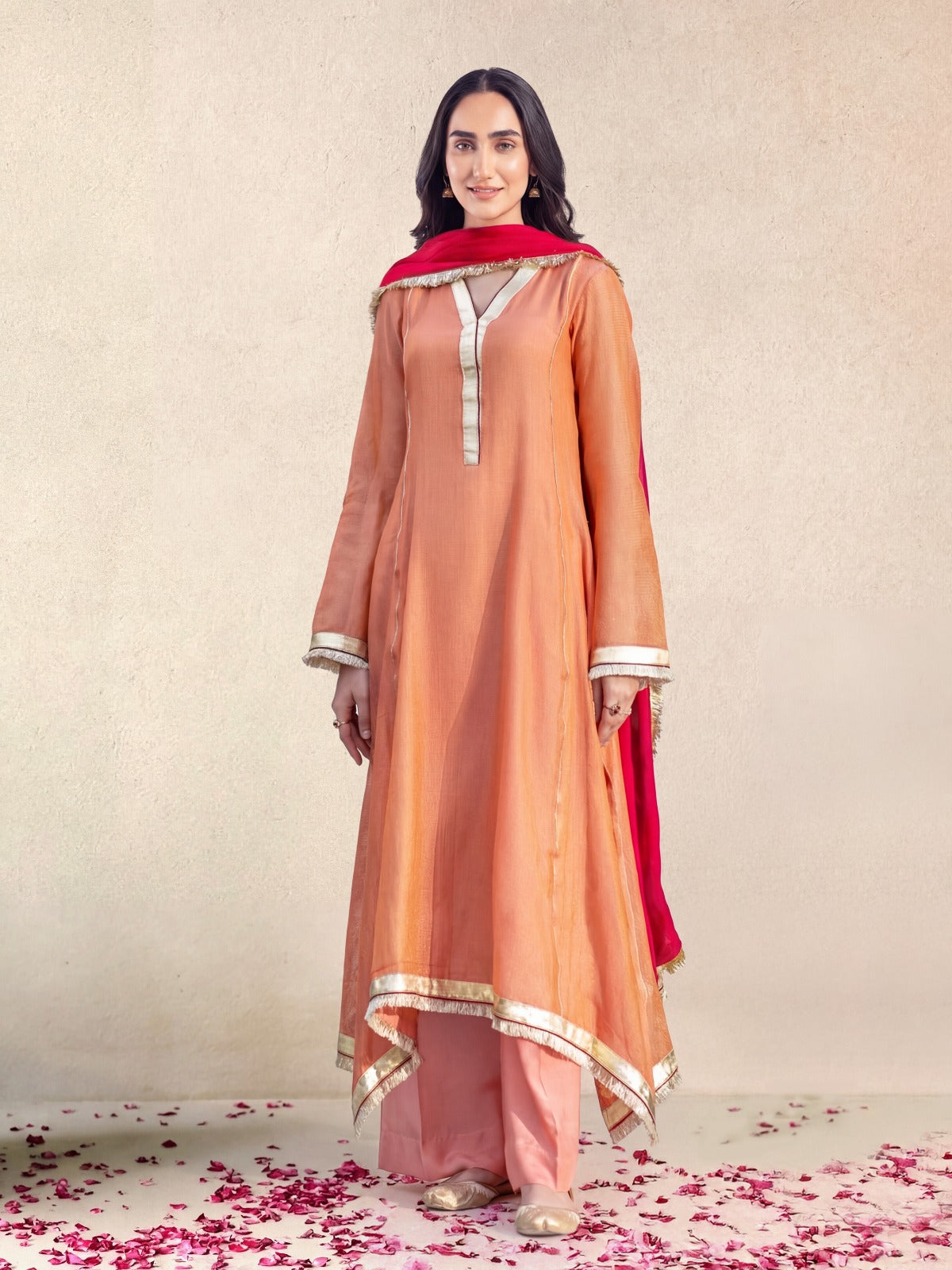 MISHRY - PEACH KURTA SET