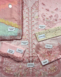 Blush Pink Embroidered Chikankari Lawn Suit |Ready to Wear