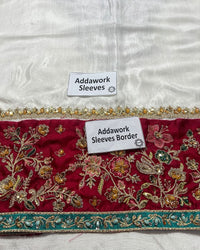Off-White Raw Silk Suit with Addawork |Ready to Wear