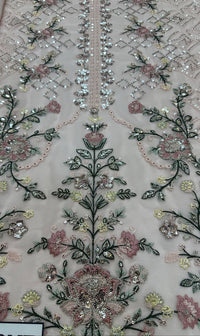 Blush Pink Embroidered Chiffon Suit |Ready to Wear