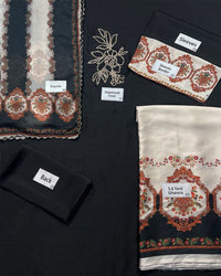 Black Shamooz Silk Sharara Set | Ready to Wear