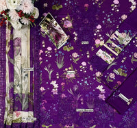 Plum Embroidered Printed Lawn Suit | Ready to Wear