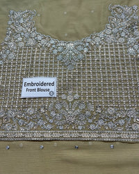 Selene Luminous Grey Sequined Chiffon Designer Saree | RTW