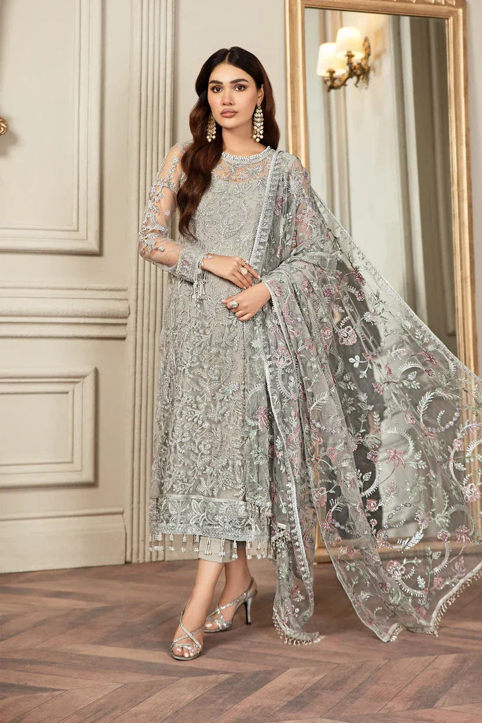 03-Piece Embroidered Net Suit | Ready To Wear
