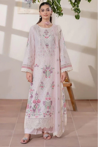 03-Piece Lawn Suit With Organza Dupatta | Ready To Wear