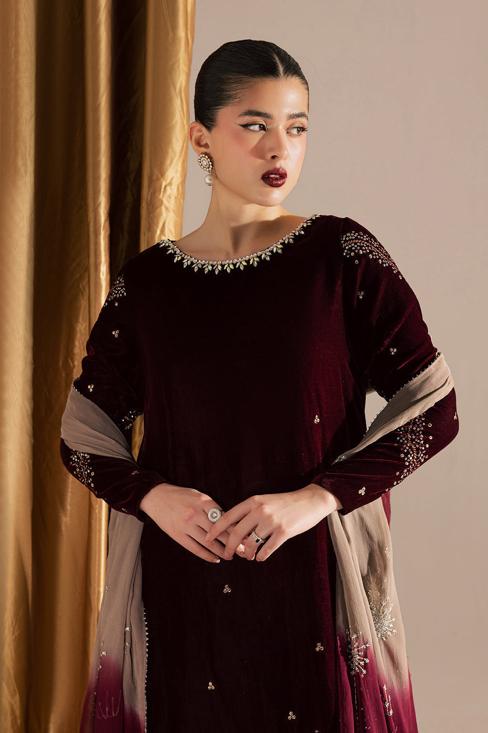 Embroidered Festive Ensemble Micro Velvet 9000 | RTW