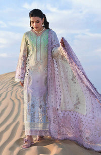 Pastel Chikankari Embroidered Lawn Suit with Organza Dupatta |RTW