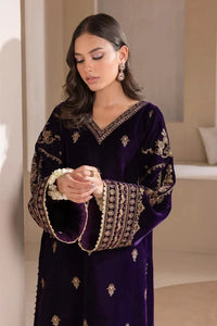 03-Piece Velvel Micron Suit With Embroidery | Ready To Wear